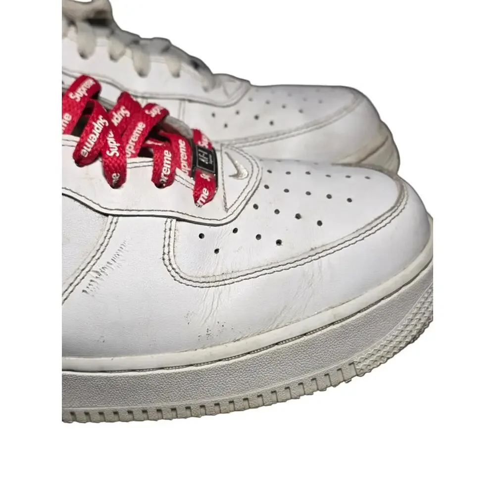 Size 10.5 - Nike Air Force 1 x Supreme Low Box‎ Logo White SB11